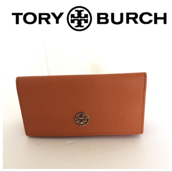 TORY BURCH ORANGE SUNGLASSES CASE - Picture 1 of 9
